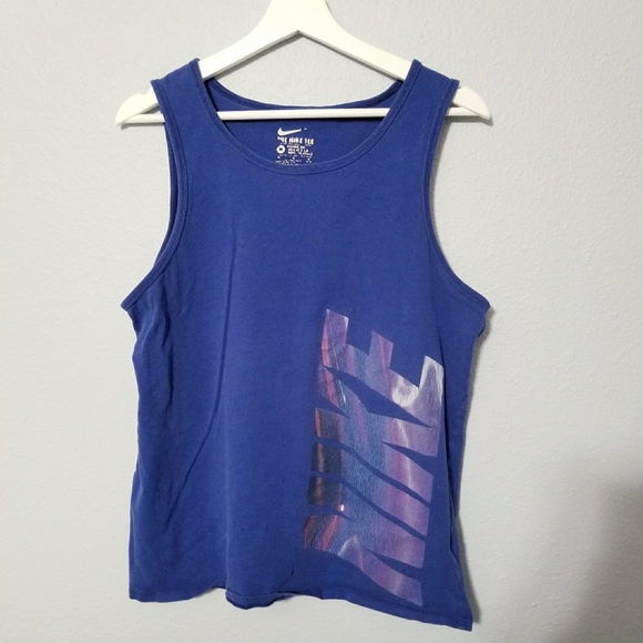 Nike Other - NIKE Vintage retro style blue tank top shirt MED